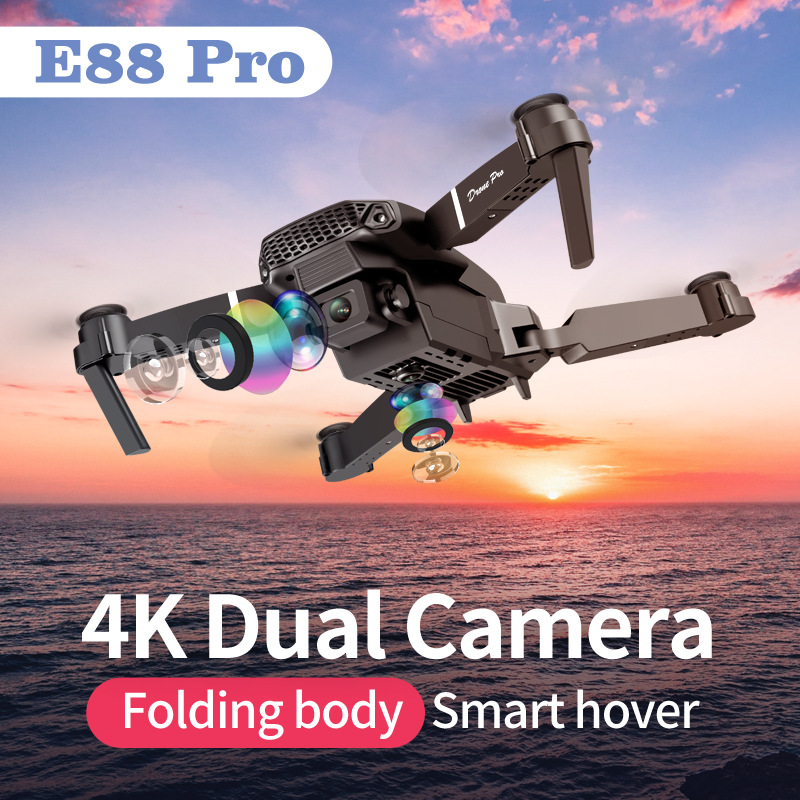 Dron profesional E88pro, flujo - Drone Kit Professional reseña y precio